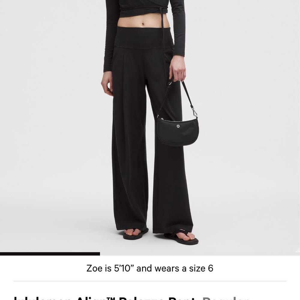 Lululemon Align Palazzo pants size 4 black like new, rarely worn!